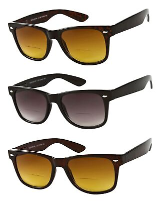 #ad The Arizona Bifocal Retro Square Frame Sun Reader Sunglasses Spring Temple UV400