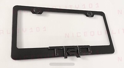 #ad 3D TRD Stainless Steel Black Finished License Plate Frame