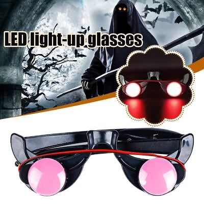 #ad LED Luminous Glow Glasses Funny Red Eyes Halloween V2X6 new. Cosplay O1C6