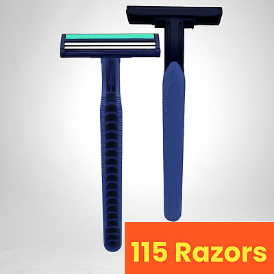 #ad Vaylor Disposable Razors for Men 2 Blade 115 Pack Shave Sensitive Skin Shaving
