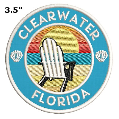 #ad Clearwater Florida Embroidered Patch Iron Sew On Souvenir Gear Applique