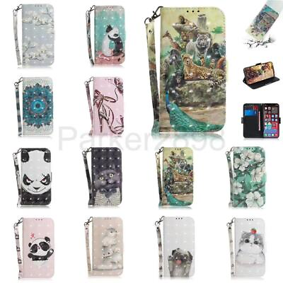 #ad Case For iPhone 14 13 12 11 Pro XR XS MAX 8 7 Plus Leather Wallet Pattern Cover $9.99