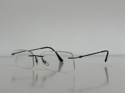 #ad Ray Ban RB 8680 1128 Rimless LightRay Black Eyeglasses Optical Frame 53 17 135