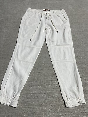 #ad One 5 One Pants Women’s Small Line White Pants Stretch Jogger