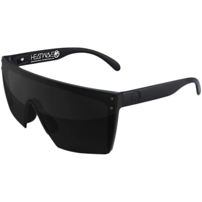 #ad Mens Large Shield Rimless Sunglasses Matte Black Frame Dark Smoke Lens NEW