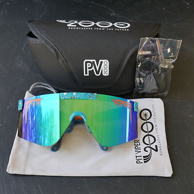 #ad Polarized Pit Viper Mirrored Lenses Sunglasses Blocks 100% UVA and UVB NEW Teal