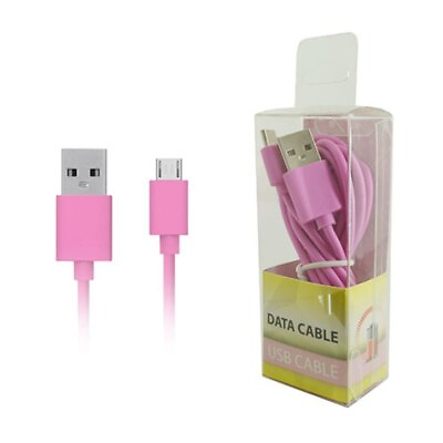 #ad Pink Color 5 feet Long USB Data amp; Charger Cable Micro USB Connector Cord Wire