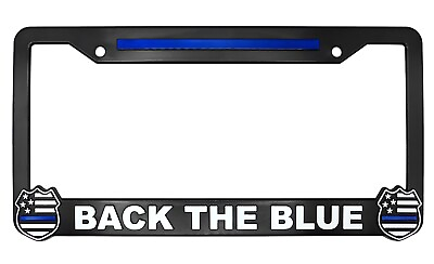 #ad Back the Blue 3D Raised License Plate Frame
