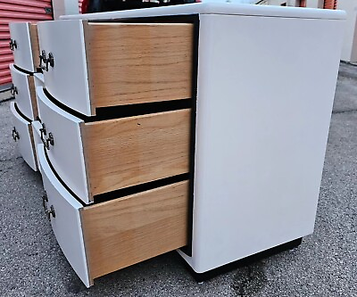 #ad Refinished MCM Solid Wood Dresser