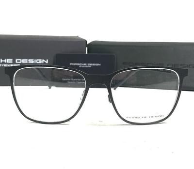 #ad Porsche Design Eyeglasses Frames P8275 A Black Square Full Rim 55 18 145