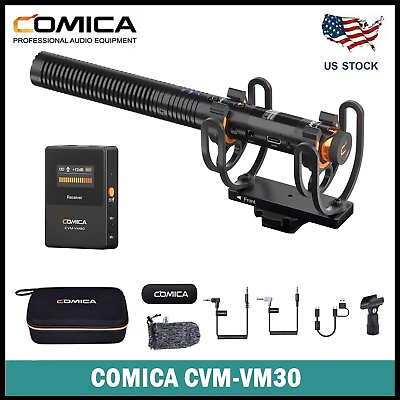 #ad Comica CVM VM30 2.4G Super Cardioid Condenser Wireless Shotgun Microphone NEW