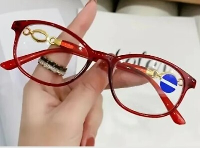 #ad RED Anti Blue Light 3.50 Plastic Frame Single Vision Reading Glasses
