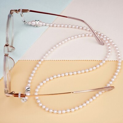 #ad Imitation Pearl Eyeglass Chain Antiskid Glasses Strap New Eyeglass Rope Home $8.22