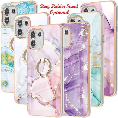 #ad For Samsung Galaxy S23 A54 S22 A13 Marble painting w Ring Hold Case Cover