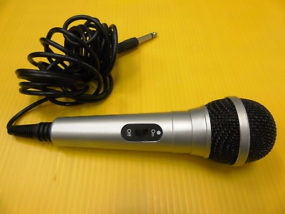 #ad Radio Shack Gigantic Silver Microphone Metal Silver w cable 11 Ft Long
