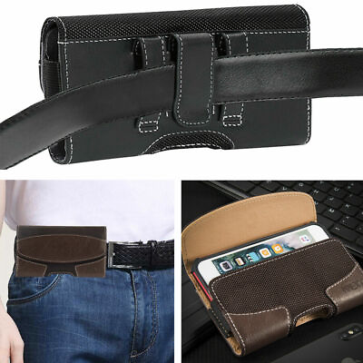 #ad Horizontal Cell Phone Pouch Holster Belt Clip Holder Loop Rugged Case 3 Sizes