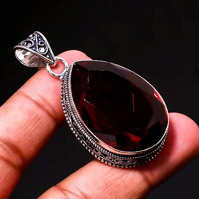 #ad Mozambique Garnet Pear Shape Vintage Style Gemstone Ethnic Jewelry Pendant 2.30quot; $7.79