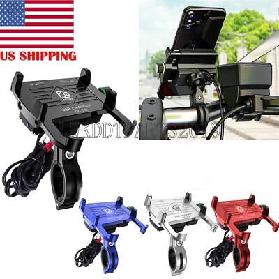 #ad Motorcycle Aluminum Cell Phone Holder Mount Charger for Harley Davidson Touring
