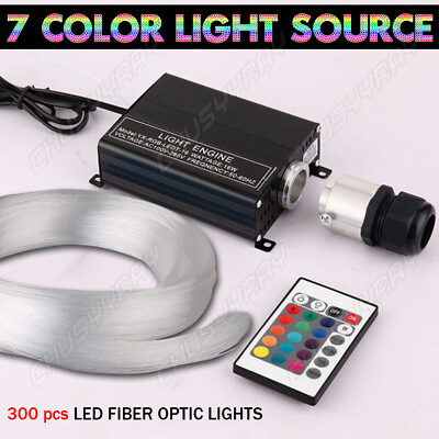 #ad 16W Twinkle RGBW Fiber Optic Star Ceiling Kit LED Meteor Light 300pcs 2m 0.75mm