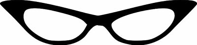 #ad CAT EYE GLASSES Vinyl Decal Sticker Sunglasses Eyeglasses