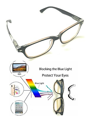 #ad Anti Blue Light and Anti Block Glare Pro Computer Reading Glasses Unisex Readers