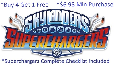 #ad *Buy 4=1Free Skylanders SuperChargers Complete UR Set w Checklist*$6.98Minimum👾