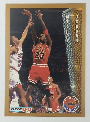 #ad 1992 92 93 Fleer League Leader Michael Jordan #238 Chicago Bulls HOF
