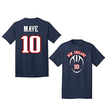 #ad Drake Maye Navy Youth Football T Shirt #10