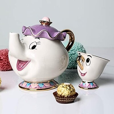 #ad NEW Beauty and The Beast Mrs. Potts Chip Tea Pot amp; Cup set Teapot Mug Pot amp; Cup