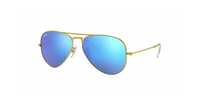#ad Ray Ban Aviator Large Metal RB3025 112 17 Gold Blue Mirror Sunglasses 58 mm $80.00