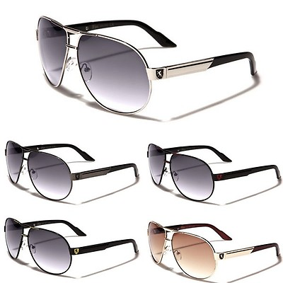 #ad Premium Men#x27;s Fashion Pilot Sunglasses Retro Khan Designer Glasses Black Blue