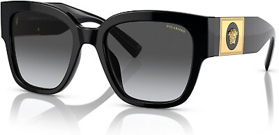 #ad Versace VE 4437U GB1 T3 Black Polarized Sunglasses Grey Gradient Lens
