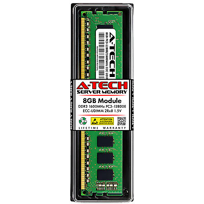#ad 8GB DDR3 PC3 12800E ECC UDIMM Kingston HP669239 081 HYA Equivalent Memory RAM