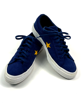 #ad CONVERSE One Star Ox Unisex Corduroy Sneakers 161633C Size 8 Men 10 Women Blue