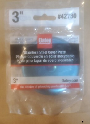 #ad Oatey 3 in Stainless Steel Round Stainless Steel Cover Plate 42780 Cleanout Plug