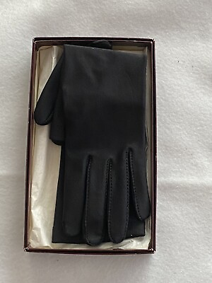#ad Black Evening Gloves Vintage 10quot; Sold at Robinson#x27;s Original Box Never Worn