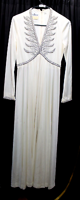 #ad Jack Bryan Vintage Beaded Formal Size 12 runs small Silky Women#x27;s Dress