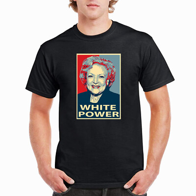 #ad Limited New Betty white power Essential Mens Black T Shirt Size S 5XL