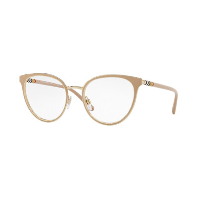 #ad E Brand New BURBERRY Eyeglass Frames BE 1324 1266 Beige For Women Size 52