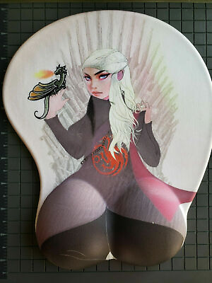 #ad **Game of Thrones Fan Art Queen Daenerys 3D Mouse Pad USA 3 Day Shipping