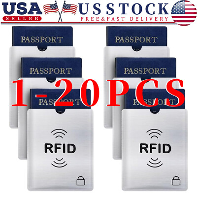 #ad 10PCS Anti RFID Blocking Card Sleeve Secure Credit Debit Card Holder ID Wallet