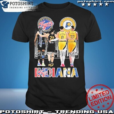 #ad SALE Indiana Fever Indiana Pacers Basketball Fan Proud Of State T Shirt S 5XL