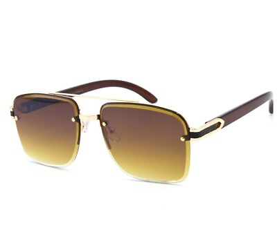 #ad Sunglasses Classic Luxury Style Men Glasses Rectangular Half Rimless Retro Model