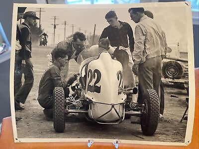 #ad Vintage Midget Racing 8x10 Photo