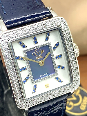 #ad GV2 by Gevril Women#x27;s Watch 12332 Swiss Quartz Silver Blue Mother of Pearl Dial