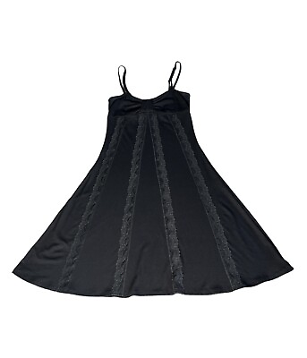 #ad Y2K Guess Black Slip Dress Aline XS Bandeau Top
