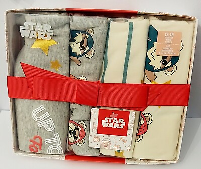 #ad Star Wars 4 Piece Baby Holiday Set 12 18 Months Christmas Vests Hat Trousers NEW GBP 9.49