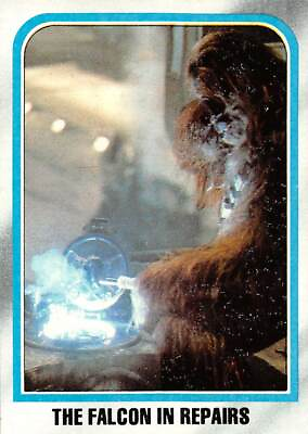 #ad 1980 Topps Star Wars ESB #168 The Falcon In Repairs Chewbacca Peter Mayhew