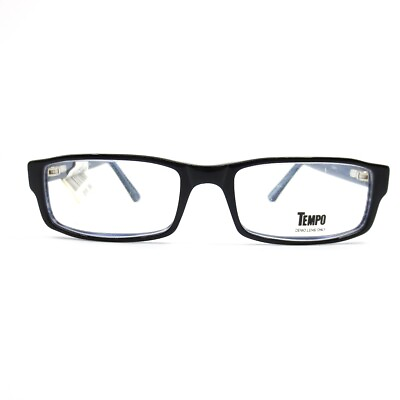 #ad Tempo MP2004 NV Blue Mens Rectangle Full Rim Eyeglasses frame 51 17 140 $54.99