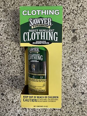#ad Sawyer Premium 24oz Permethrin Clothing Spray Insect Repellent Trigger SEALED